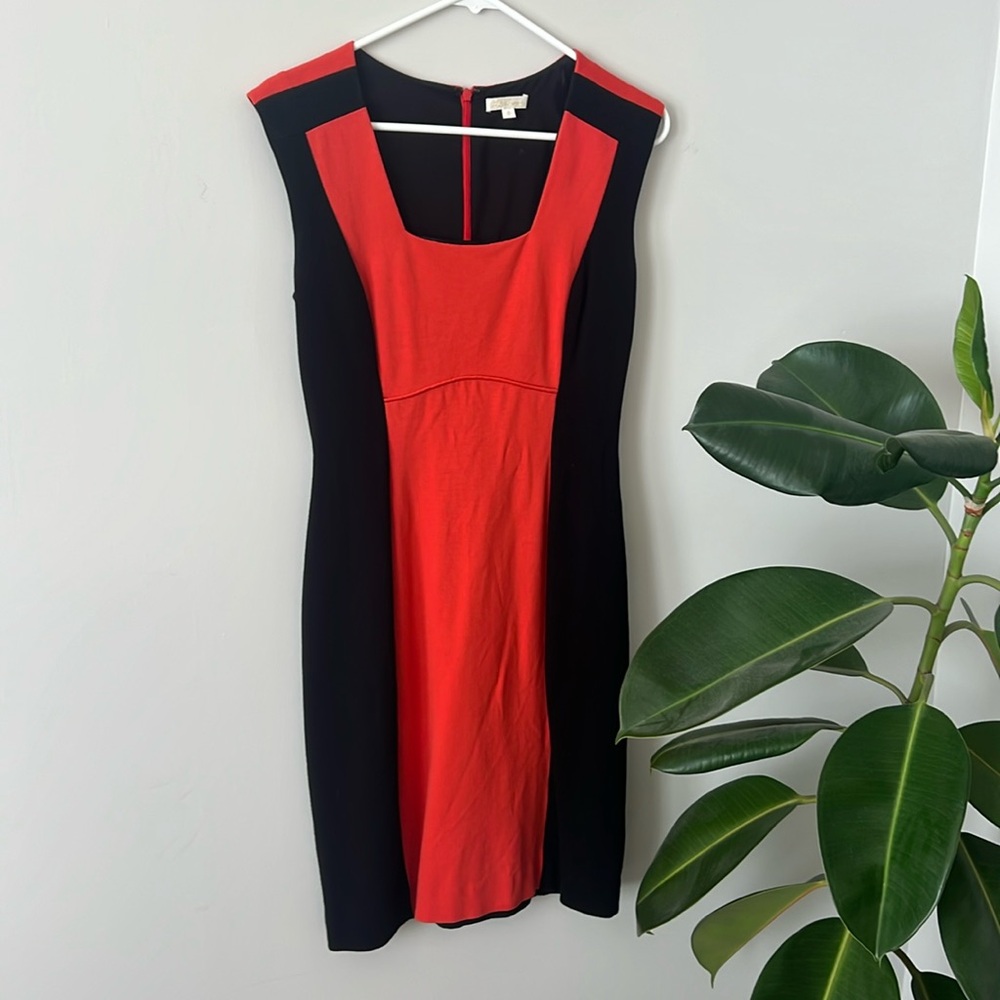 Shoshanna coral and black dress size 6